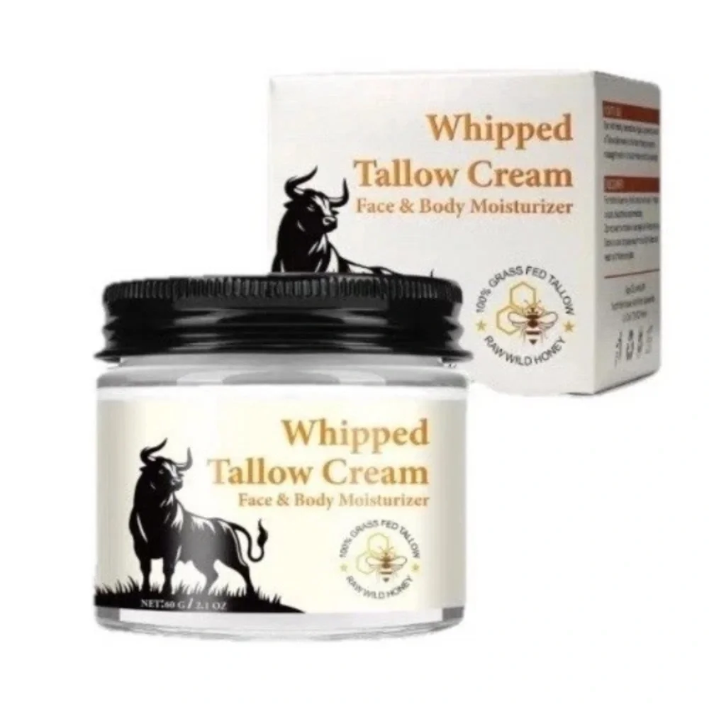 Whipped Tallow Cream Face & Body Moisturizer 60g 2.1oz Grass Fed New Fast Ship